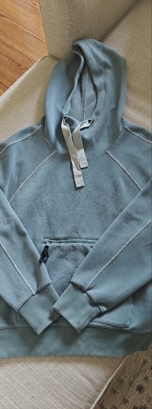 Light Teal Quarter-Zip Pullover Hoodie